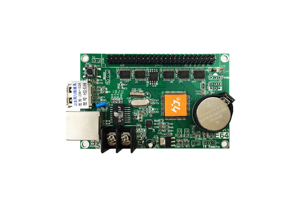Huidu Single-dual Color RJ45 Port Series LED Controller Card HD-E64 LED Controller